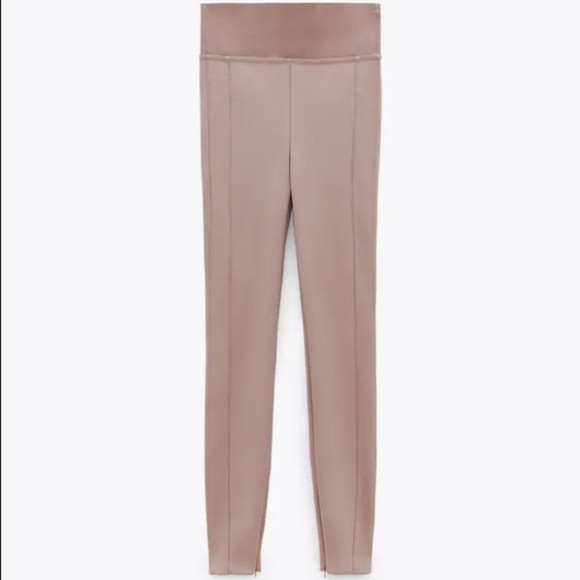 🎁Zara elastic high waisted leggings pink marl - Picture 2 of 3